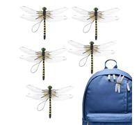 Realistic Dragonfly Decor, Garden Fly Scare Ornament, 3D Clip Model with Natural Effect, Outdoor Material, with Lifelike Design, Garden Decor Accessory for Patio