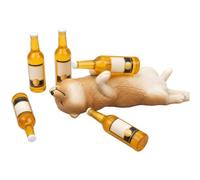 Realistic Drunken Shiba Inu Puppy Car Ornament,Laying Puppy Dashboard Decor