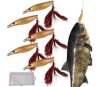 Realistic Fishing Lures - 5 piezas Metal Sinking Move Sequin | Bass Lure,for Lake River Saltwater Freshwater Men Beginners Professionals