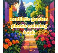realistic garden plants adult coloring book / anti stress, mindfulness: with 50 different imiges of garden plants and trees (realistic nature adult coloring books / against stress)