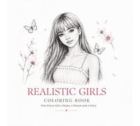 Realistic Girls Coloring Book: Give Every Girl a Name, a Dream and a Story