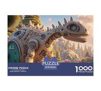 Realistic Image of A Robot 1000 Piece Corte Preciso Rompecabezas Steampunk Dinosaur Vibrante Jigsaw Regalo Niños 38x26cm/1000pcs