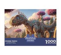 Realistic Image of A Robot 1000 Piece Corte Preciso Rompecabezas Steampunk Dinosaur Vibrante Jigsaw Regalo Niños 38x26cm/1000pcs