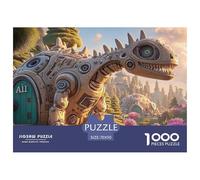 Realistic Image of A Robot 1000 Pièces Rompecabezas Steampunk Dinosaur Desafiante Y Educativo para Adultos Jouets De Défi Familial 70x50cm/1000pcs
