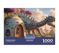 Realistic Image of A Robot 1000 Pièces Rompecabezas Steampunk Dinosaur Imágenes Vibrantes para Adultos Juego Familiar 70x50cm/1000pcs