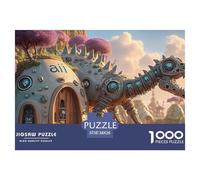 Realistic Image of A Robot 1000 Pzas Papel Premium Rompecabezas Steampunk Dinosaur Alivio Estrés Jigsaw Regalo Amigos 38x26cm/1000pcs
