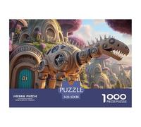 Realistic Image of A Robot 1000 Pzas Papel Premium Rompecabezas Steampunk Dinosaur Meditativo Jigsaw Regalo Niños 52x38cm/1000pcs