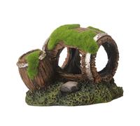 Realistic Resin Design Fish Cave, Decorative Aquarium Tunnel, Betta Fish Cave Shelter, Aquarium Ornament Tunnel for Catfish Axolotl Corydoras Crayfish Tank Decoration and Stress Relief Habitat