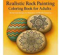 Realistic Rock Painting Coloring Book for Adults: 50 Intricate Rock Designs with Mandalas, Patterns And Tribal Art / A Mindful Coloring Journey for Adults