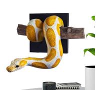 Realistic Serpent 3d Sculpture, Gothic Resin Figurine, Coiled Snake Branch Wall Art, Handcrafted Reptile Statuette, Mystical Serpent Home Accent for Bedrooms Living Room Outdoor Garden Porch Apartment