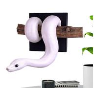 Realistic Serpent 3d Sculpture, Gothic Resin Figurine, Coiled Snake Branch Wall Art, Handcrafted Reptile Statuette, Mystical Serpent Home Accent for Bedrooms Living Room Outdoor Garden Porch Apartment