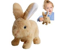Realistisches Kaninchen Spielzeug - 6.3 pulgadas Plüsch Realistischer Interaktiver Hāse | Interaktiver Bunny Mit Bewegung, Weich & Lebendig | Elektronisches Stofftier Geschenk Für Kinder, Juńgen