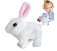 Realistisches Kaninchen Spielzeug - 6.3 pulgadas Plüsch Realistischer Interaktiver Hāse | Interaktiver Bunny Mit Bewegung, Weich & Lebendig | Elektronisches Stofftier Geschenk Für Kinder, Juńgen