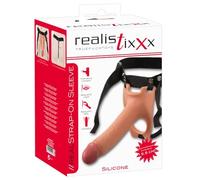 Realistixxx Strap-on - arnés con dildo hueco (color natural)