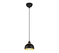 Reality, Colgante, Punch 1xE27, max.40,0 W Cuerpo: Metal, estera negra Ø:18,0cm, A:150,0cm IP20,Sin bombilla,Regulable en altura