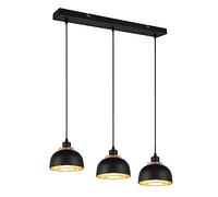 Reality, Colgante, Punch 3xE27, max.40,0 W Cuerpo: Metal, estera negra A:68,0cm, L:18,0cm, A:150,0cm IP20,Sin bombilla,Regulable en altura
