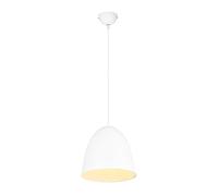 Reality, Colgante, Tilda 1xE27, max.40,0 W Metal, estera blanca, Cuerpo: Metal, estera blanca Ø:25,0cm, A:150,0cm IP20,Sin bombilla,Regulable en altura