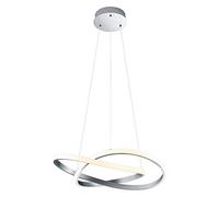 Reality Leuchten Lámpara colgante LED Course, níquel mate, 3.000 K, Ø 60 cm, metal
