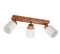 Reality, Foco, Assam 3xE14, max.25,0 W Cristal, Blanco, Cuerpo: Madera natural, natural A:45,0cm, L:10,0cm, A:21,0cm Montaje en techo y pared,IP20,Sin bombilla