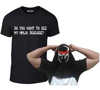 Reality Glitch Camiseta Divertida con Tapa para Hombre Do You Want to See My Ninja Disguise?, Negro, XL