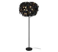 Reality, Lámpara de pie, Leavy 3xE14, max.28,0 W Plástico, Negro, Cuerpo: Metal, estera negra Ø:70,0cm, A:180,0cm Interruptor de pie,Modelo certificado,IP20,Sin bombilla