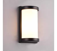 Reality Leuchten Aplique de exterior Puelo, aluminio fundido negro