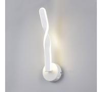 Reality Leuchten Aplique de pared LED Ginko, blanco mate, metal, altura 45,5 cm