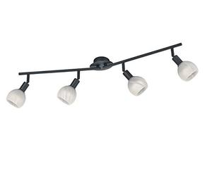 Reality Leuchten Brest R80594032 - Lámpara de techo (4 bombillas E14), color plateado y blanco
