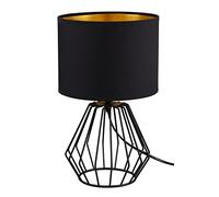 Reality Leuchten Chuck R50931002 - Lámpara de mesa, color negro mate, color negro, 1 lámpara de mesa E14