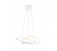 Reality Leuchten Course Lámpara colgante LED, blanco mate, 4.000 K, Ø 60 cm, metal