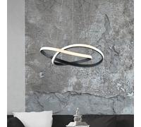 Reality Leuchten Course Lámpara colgante LED, negra, 3.000 K, Ø 60 cm, metal