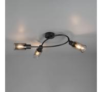 Reality Leuchten Foco Mars, longitud 45 cm, negro mate, 3 luces, metal E14