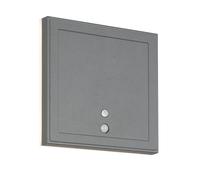 Reality Leuchten Fortaleza R23056242 - Lámpara LED de pared para exteriores (aluminio fundido a presión, incluye 2 W, soporte magnético de pared, iluminación indirecta, sensor de movimiento, sensor