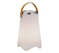 Reality Leuchten Jamaica R55086101 - Lámpara de mesa LED para exteriores con función de enfriador de champán (plástico, blanco, altavoz Bluetooth, RGBW, cambio de color)