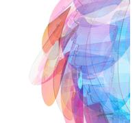 Reality Leuchten Lámpara colgante Clover, colores del arco iris True