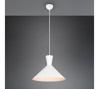 Reality Leuchten Lámpara colgante Enzo, 1 luz, Ø 35 cm, blanco