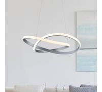 Reality Leuchten Lámpara colgante LED Course, níquel mate, 3.000 K, Ø 60 cm, metal