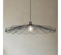 Reality Leuchten Lámpara colgante Margarita, Ø 80 cm, negro, E27, metal