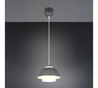 Reality Leuchten Lámpara colgante Tilos, antracita, Ø 30 cm, metal/vidrio, E27