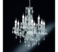 Reality Leuchten Lámpara de araña Perdita, 9 luces, aspecto cromo