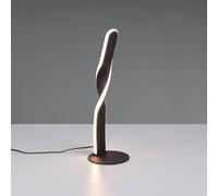 Reality Leuchten Lámpara de mesa LED Ginko, negro mate, metal, altura 40,5 cm