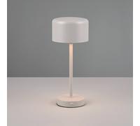 Reality Leuchten Lámpara de mesa LED recargable Jeff, gris, altura 30 cm, metal