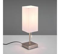 Reality Leuchten Lámpara de mesa Ole con conexión USB blanco/níquel