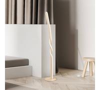 Reality Leuchten Lámpara de pie LED Ginko, arena, metal, altura 110 cm