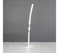 Reality Leuchten Lámpara de pie LED Ginko, blanco mate, metal, altura 110 cm