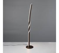 Reality Leuchten Lámpara de pie LED Ginko, negro mate, metal, altura 110 cm