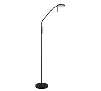 Reality Leuchten LED Lámpara de Pie MORENO R44561132, Metal Negro Mate, LED de 3 Vatios, Batería con Estación de Carga, Sensor de Atenuación, Color de Luz Ajustable