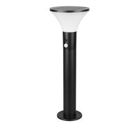Reality Leuchten LED Luz de entrada para exteriores GORDA R54676132, Plástico Negro mate, LED 3.5 vatios, Híbrido solar/batería, Sensor crepuscular, Sensor de movimiento