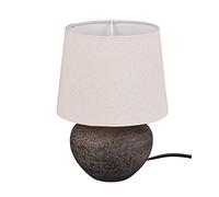 Reality Leuchten Lámpara de Mesa, marrón, Höhe 25cm