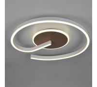 Reality Leuchten Plafón LED Calle, color café, Ø 50 cm, CCT, atenuable